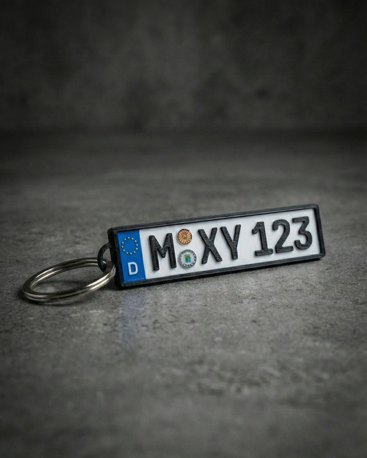 Custom License Plate Keychain – Personalized Car Keyring