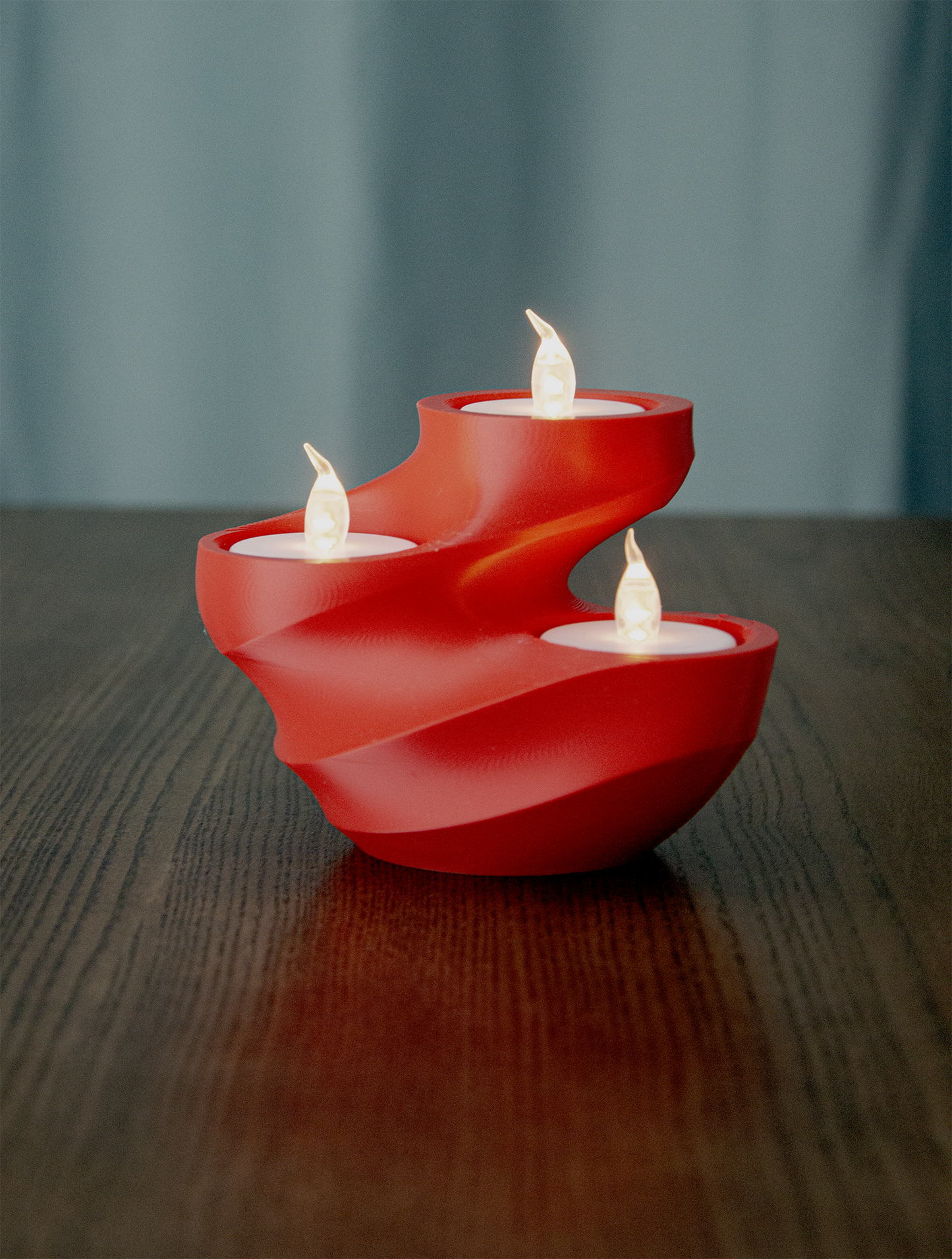 Spiral Glow – Set of 3 LED Candle Holder