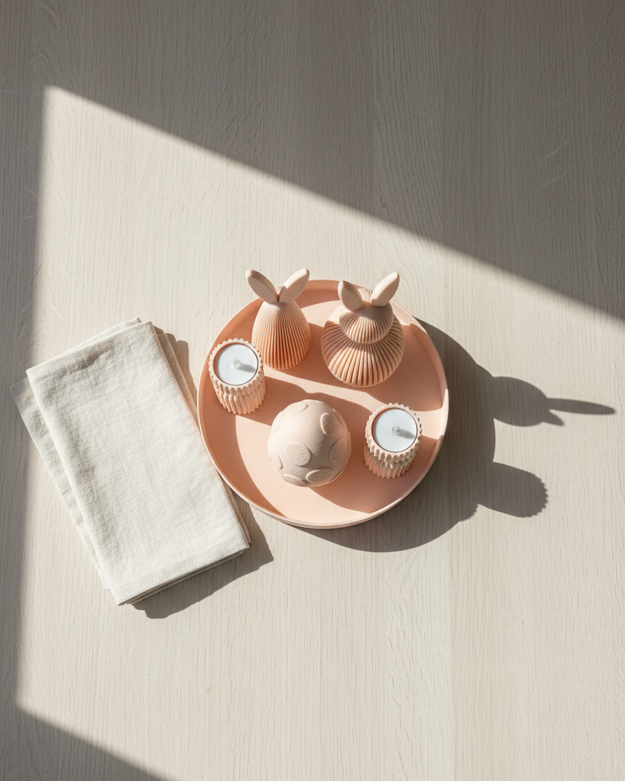 Minimal Easter Decor Set – Bunny & Egg Collection