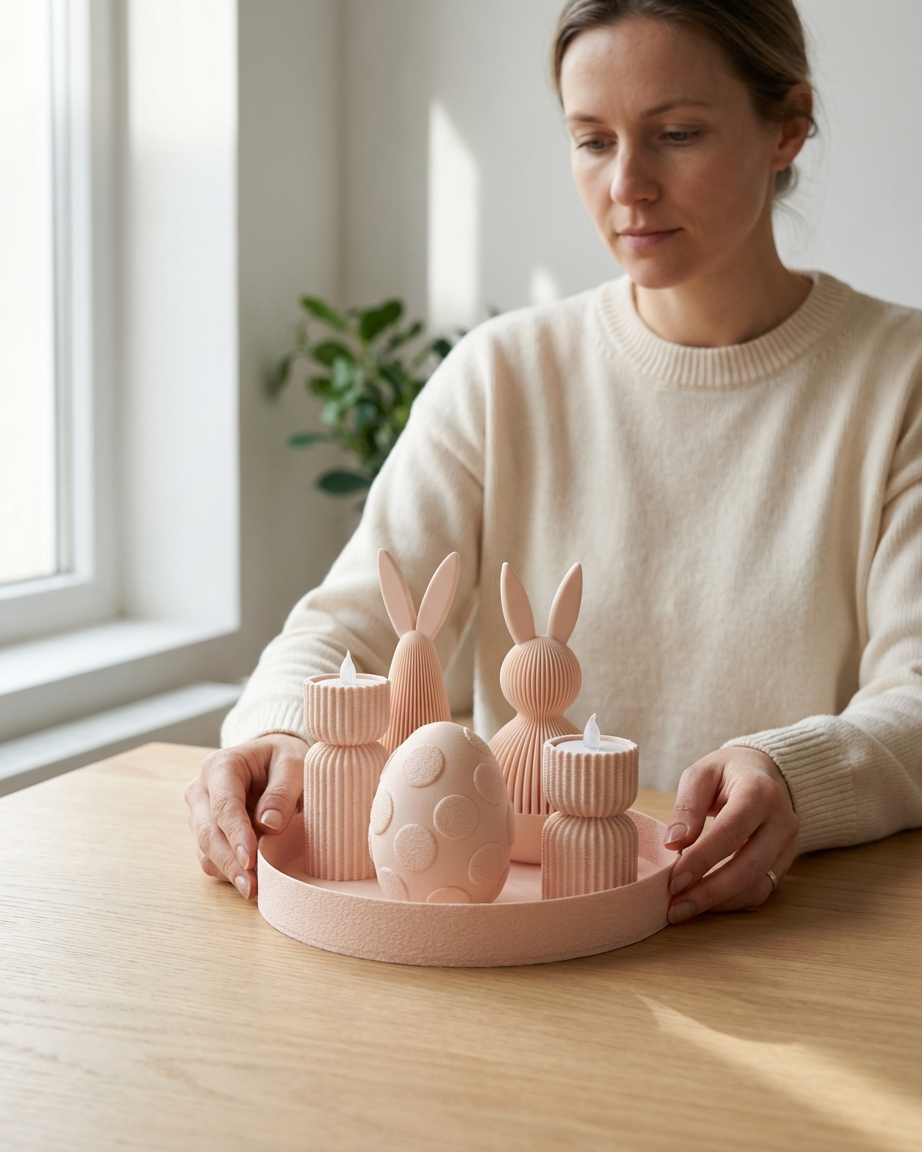 Minimal Easter Decor Set – Bunny & Egg Collection