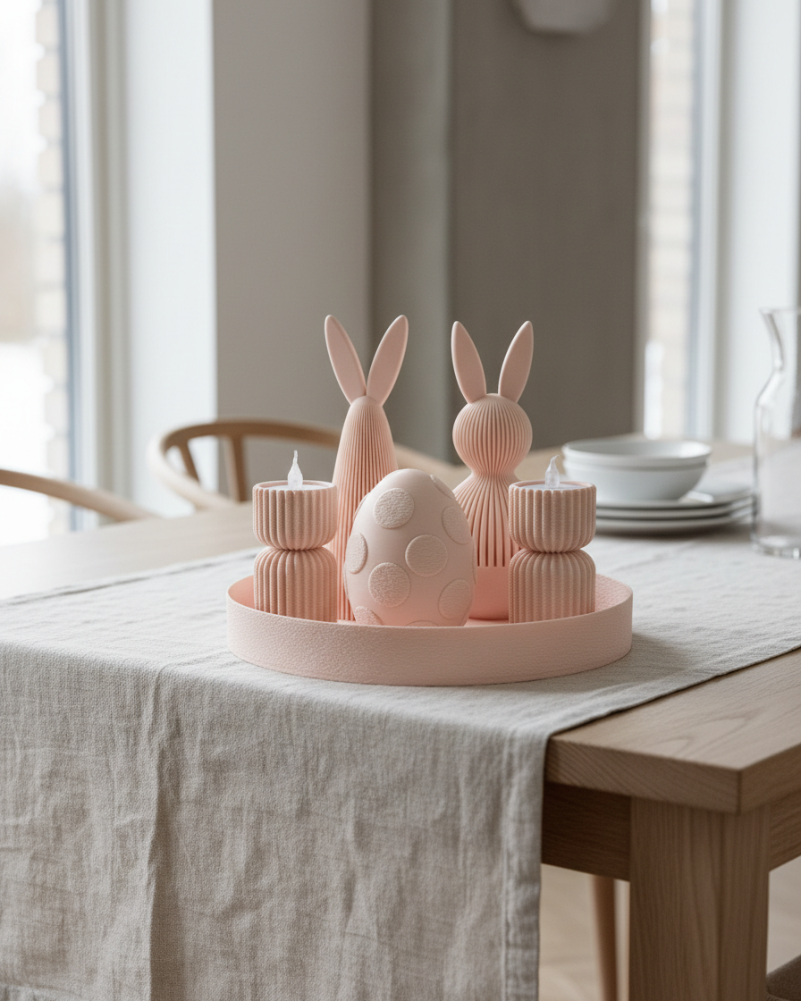 Minimal Easter Decor Set – Bunny & Egg Collection