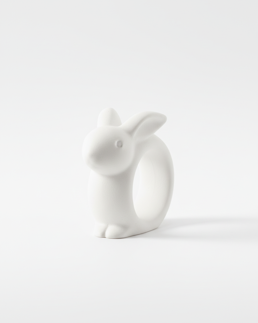 Minimal Bunny Napkin Ring – Easter Edition