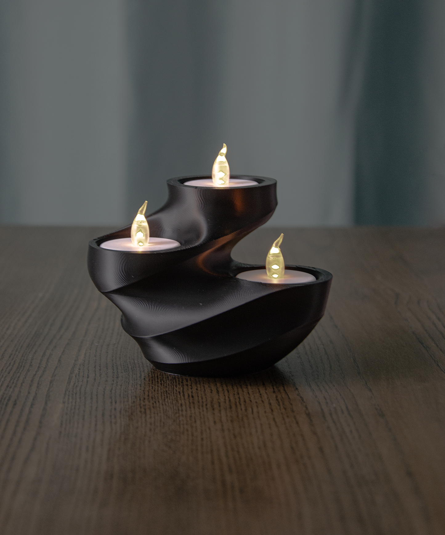 Spiral Glow – Set of 3 LED Candle Holder